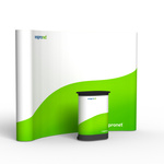 Pop-Up Folding Display Magnet 4 x 3 with Hardcase Trolley with Advertising Print (optional)