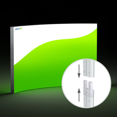 Lightbox exhibition wall Flex Curved