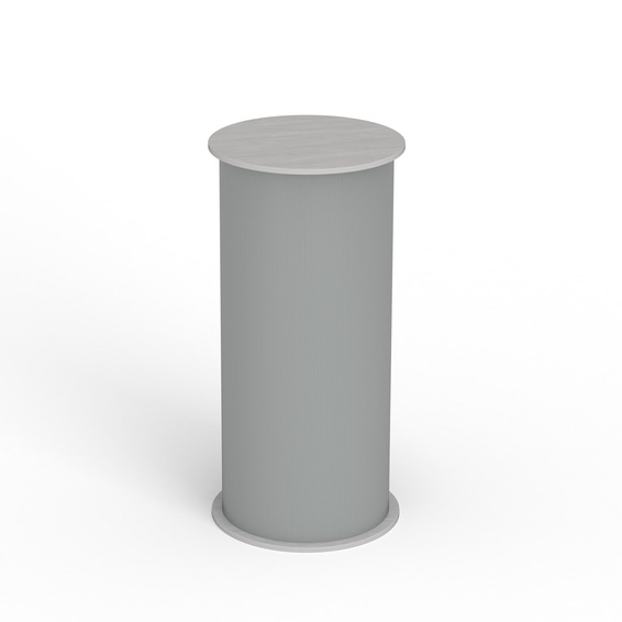 Lamella counter, round, can be used without pressure part, elegant silver-coloured front