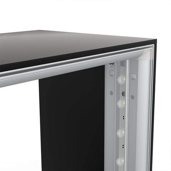 Trade Show Counter Lightbox Flex Select with Practical Click Connection