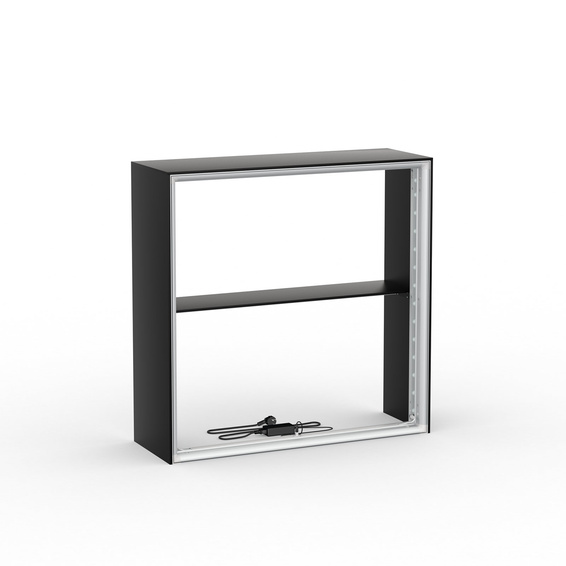 Trade Show Counter Lightbox Flex Select without Printed Panel, Front View
