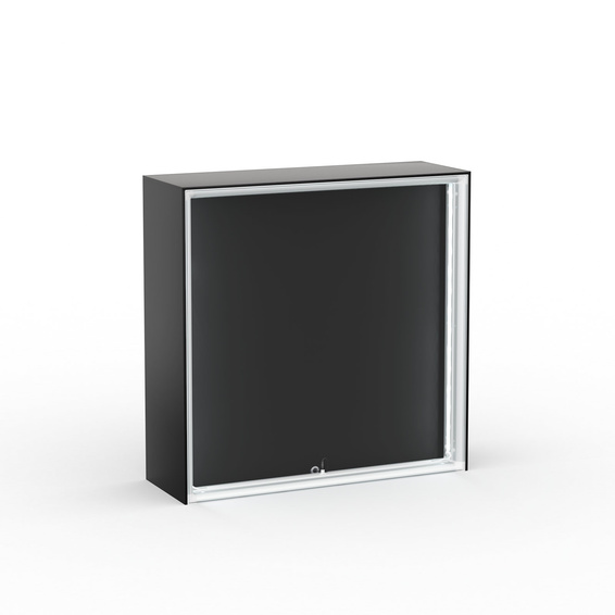 Trade Show Counter Lightbox flex Select: black back with eyelet