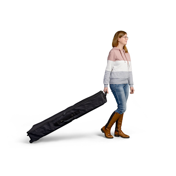 Easy transport thanks to trolley bag with wheels
