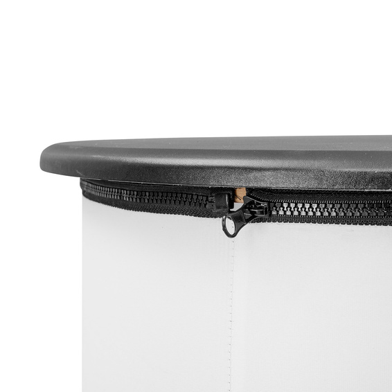 Detail: Countertop and zipper for attaching the printed component