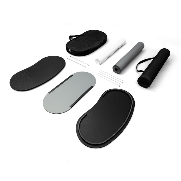 Slat Counter, Scope of Delivery (Example: Tabletop and Base Plate in Black)