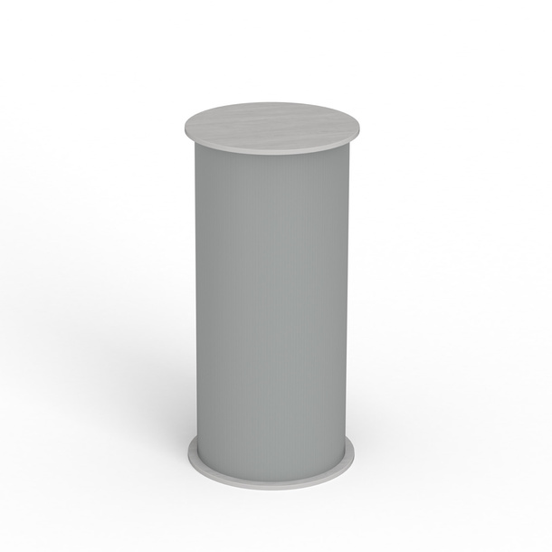 Lamella counter, round, can be used without pressure part, elegant silver-coloured front