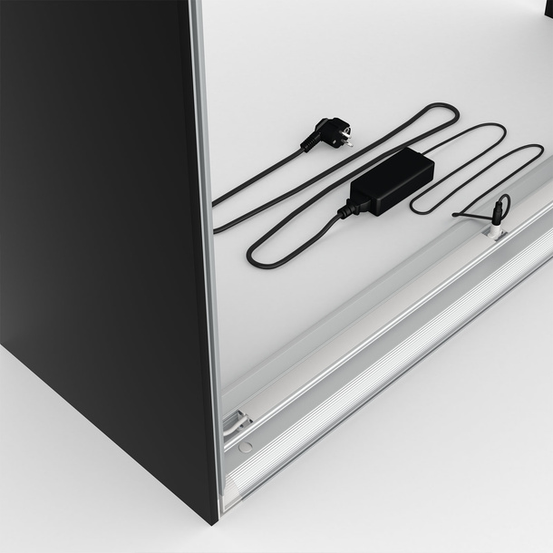 Trade Show Counter Lightbox Flex Select, Power Cable Detail