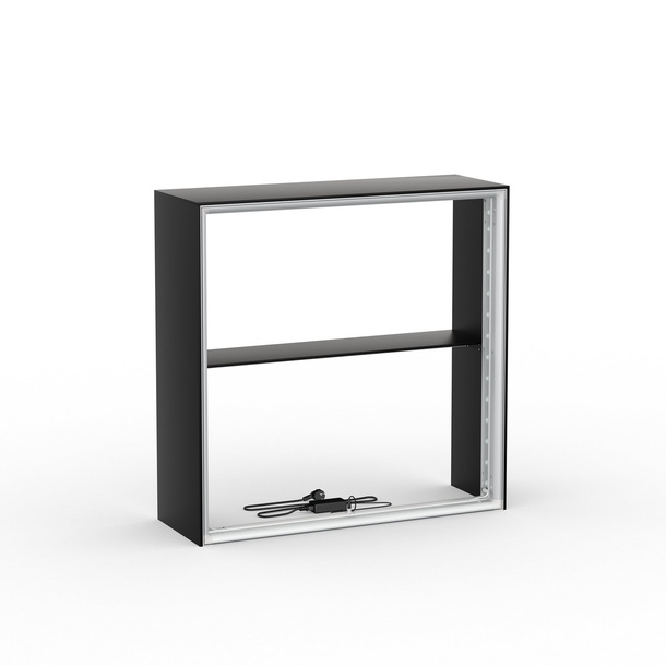 Trade Show Counter Lightbox Flex Select without Printed Panel, Front View