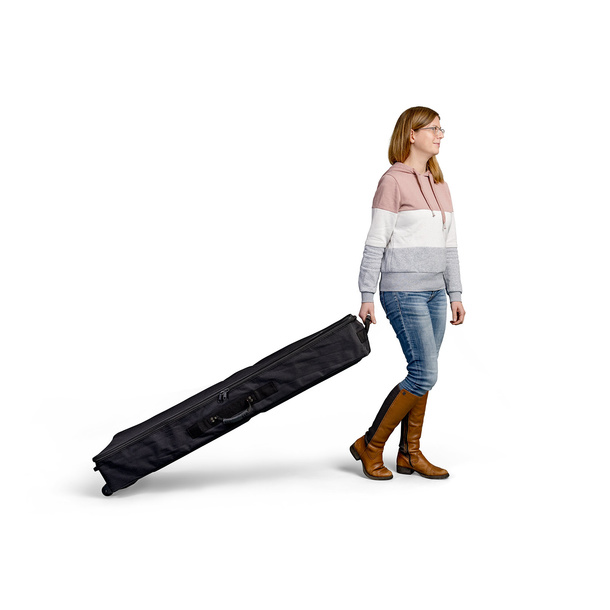 Easy transport thanks to trolley bag with wheels