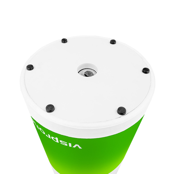 Detail: Underside of base plate with support feet and groove for the printed part