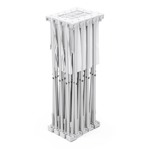 System 4 x 3 folded down to a compact transport size