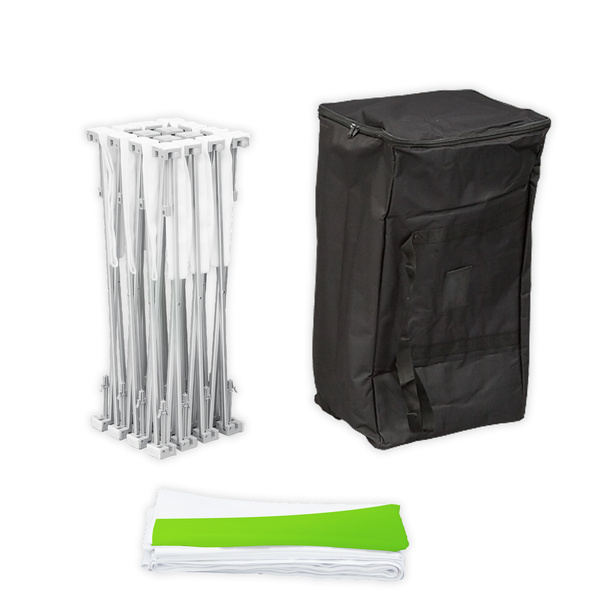 Scope of delivery Pop Up Velcro 5 x 3, including transport bag and printed component