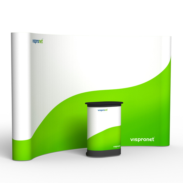 Pop-Up Folding Display Magnet 5 x 3 with Hardcase Trolley with Advertising Print (optional)