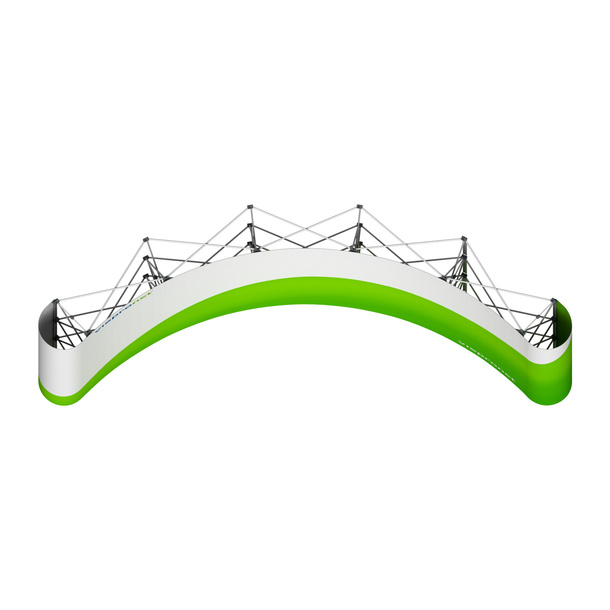 Pop-Up Folding Display Magnet 5 x 3 with Curved Front, Top View