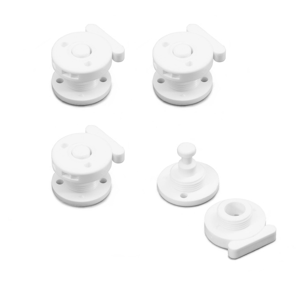 In the set: 4 Minax buttons, top and bottom parts