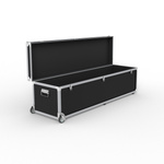 Trolley box: lid can be positioned upright, with padded interior and edges