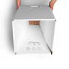 Cardboard stool can be assembled in a few simple steps.