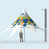 Printed star pavilion/star tent, system height