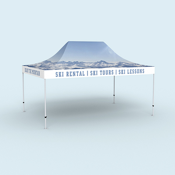 Premium folding pavilion, fully printable in digital print