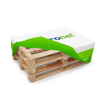 Simply slip the pallet covers over the pallets.
