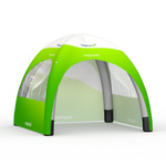 Event Tent Air 3 x 3 m, 1 Solid Wall + 2 Walls with Panoramic Window