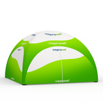 Event Tent Air 6 x 6 m with 3 Solid Walls and 1 Wall with Entrance