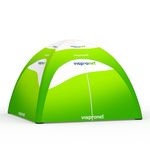 Event Tent Air 4 x 4 m with 3 Solid Walls and 1 Wall with Entrance