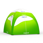 Event Tent Air 3 x 3 m with 3 Solid Walls and 1 Wall with Entrance