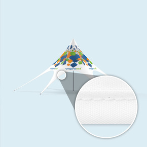 Star Canopy with trimm band and print 