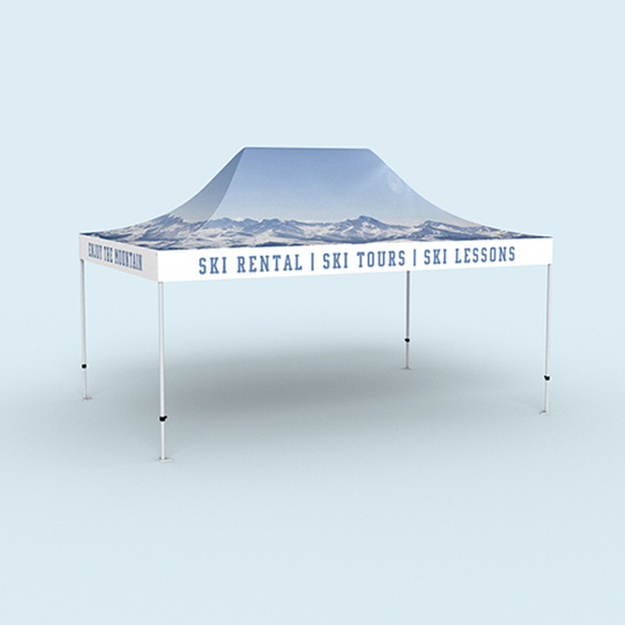 Premium pop-up pavilion, fully printable in digital print