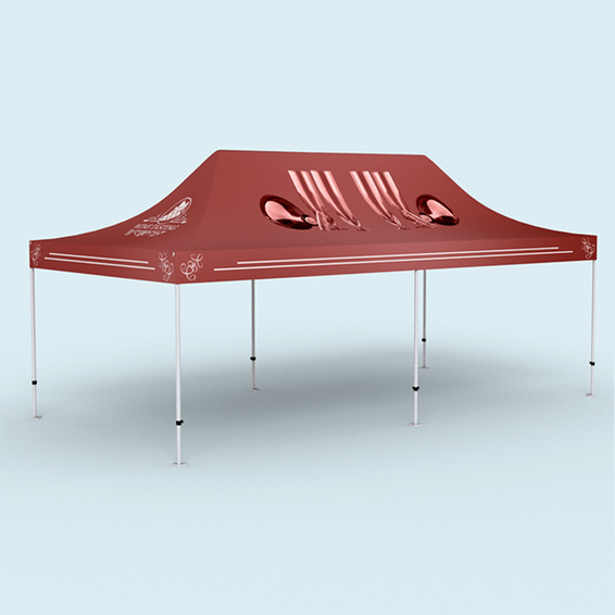 Premium folding pavilion, fully printable in digital printing