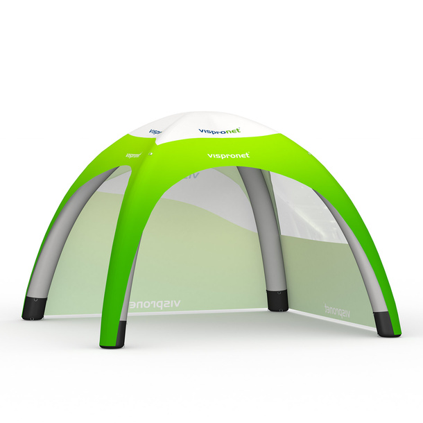 Event Tent Air 4 x 4 m with 1 Solid Wall + 1 Wall with Panoramic Window