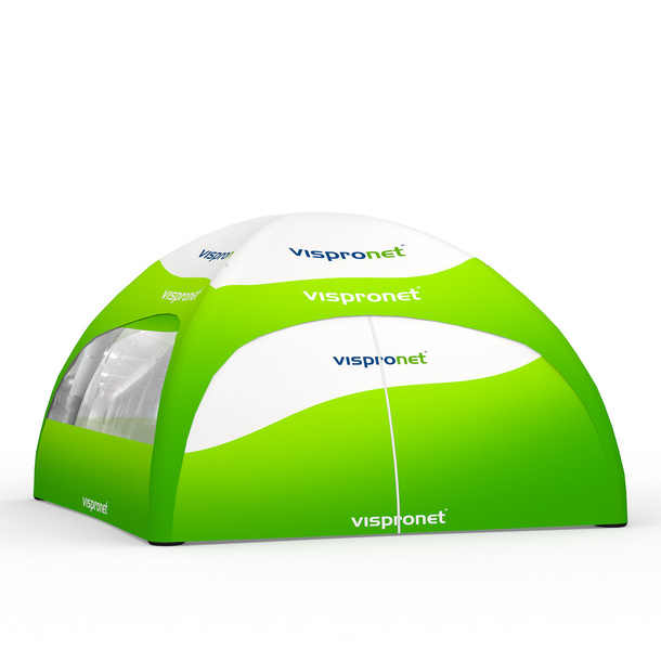 Event Tent Air 5 x 5 m, 1 Wall with Entrance + 3 Walls with Panoramic Window