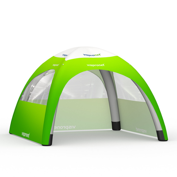 Event Tent Air 4 x 4 m with 3 Walls with Panoramic Window