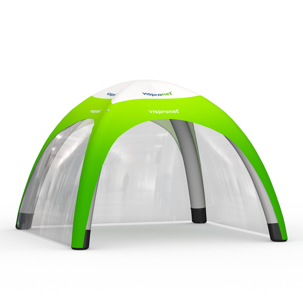Event Tent Air 4 x 4 m with 2 Transparent Walls