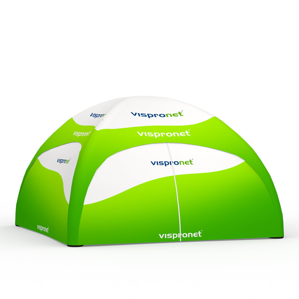 Event Tent Air 5 x 5 m with 3 Solid Walls and 1 Wall with Entrance