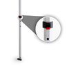 Post adjustable in 5 increments, tent feet made of fiberglass-reinforced plastic