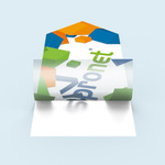 Transparent film without white print: design is translucent, unprinted areas are transparent.