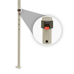 Pass-through height adjustable in 4 increments