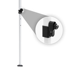 Pass-through height adjustable in 3 steps, locking mechanism with lever (spring mechanism)