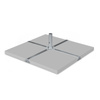 Plate stand with matching concrete slabs (not included in the delivery!)