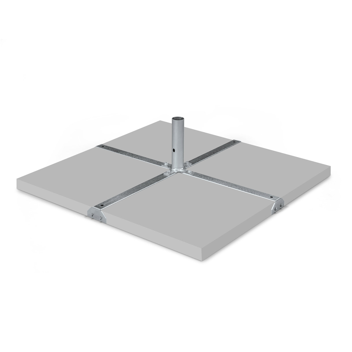 Plate stand with matching concrete slabs (not included in the delivery!)