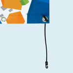 Mounting variant: tension rubber with toggle and plastic hooks, 300 mm