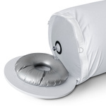 Detail: Placement of the advertising column on the base plate with the water weight