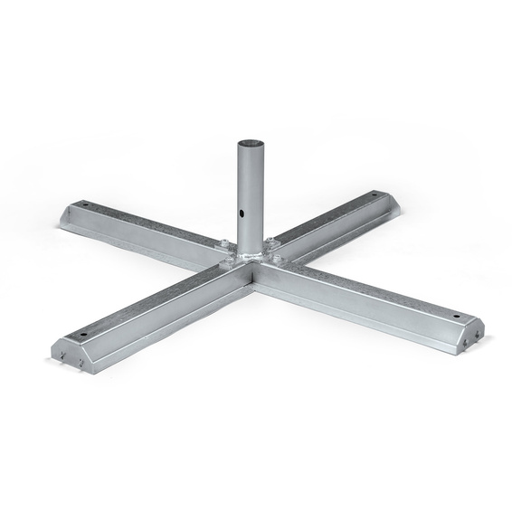 Plate stand 88 x 88 cm / 5.5 kg with pin for pipe ø 50 mm, without concrete slabs