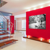Poster made of silver aluminum composite panels in landscape format