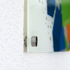 Poster with stainless steel wall standoff mounts, 5 mm wall offset