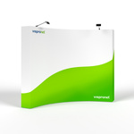 Trade Show Wall Pop Up Velcro Curved 4 x 3, Lighting Optional
