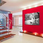 Poster made of silver aluminum composite panels in landscape format