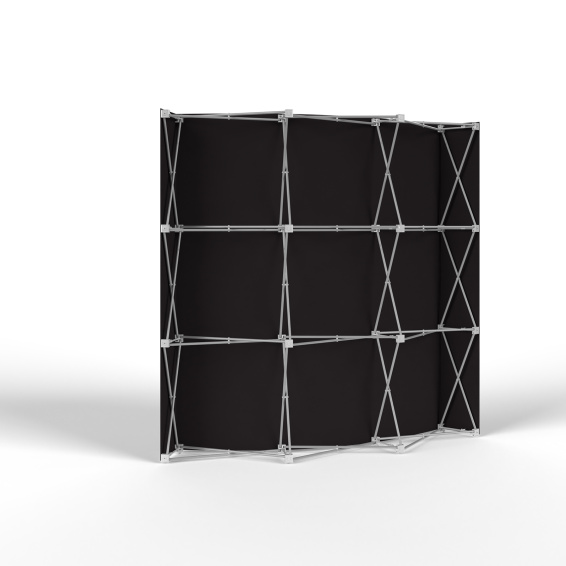 Trade Show Wall Pop Up Velcro, Backside with Multisol® X Opak SE, Opacity: 100%